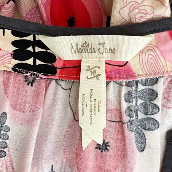 Matilda Jane Mistletoe Magic Make Believe Top Size Medium Peplum Long Sleeve - Picture 9 of 10